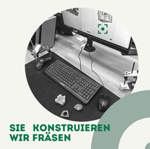 Für Dentallabore <br>Sie konstruieren – Wir fräsen